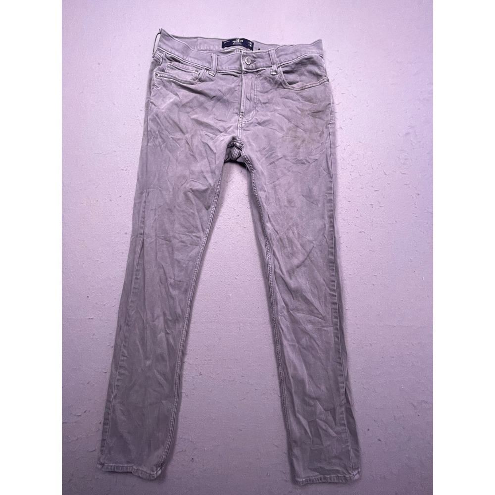 Hollister Slim Straight Epic Flex Denim Gray W32 L36 Mens